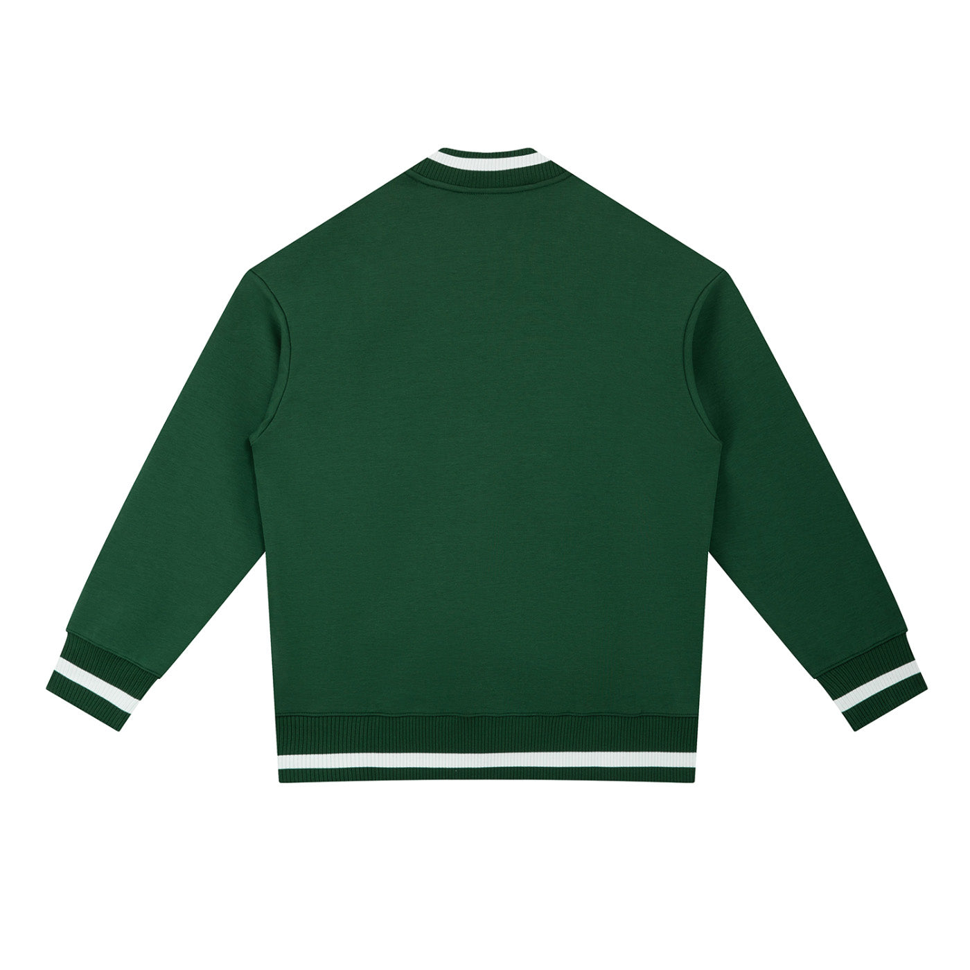 SM Varsity Zip Jacket green back