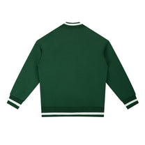 SM Varsity Zip Jacket green back