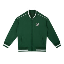 SM Varsity Zip Jacket green front