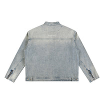 SM Vintage Wash Zip Denim Jacket back