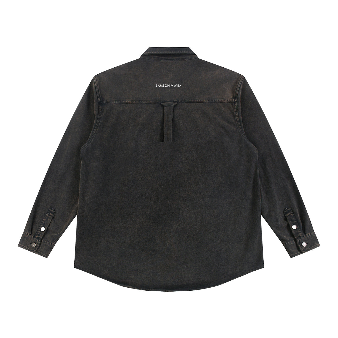 SM Washed Atelier Overshirt stone grey back