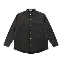 SM Washed Atelier Overshirt stone grey front