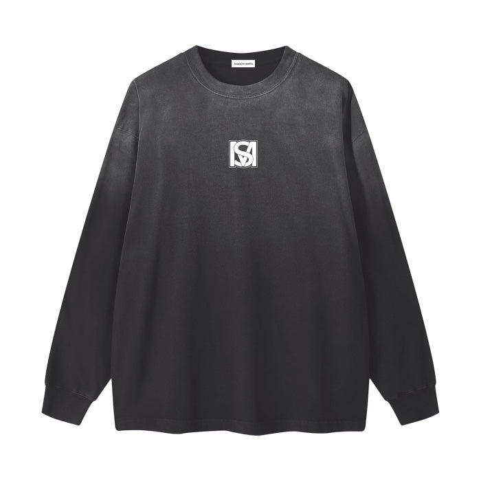 SM Washed Long Sleeve T-shirt black front