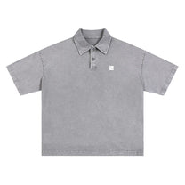 SM Sig. Snow Washed Polo T-shirt grey front