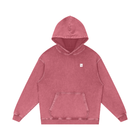 SM Sig. Acid Wash Oversized Hoodie maroon front