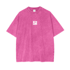 SM Acid Wash T-Shirt hot pink front