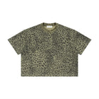 SM Leopard Print Boxy T-shirt green front