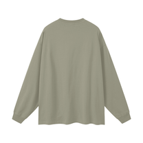 SM Sig. Long Sleeve T-shirt Stone Grey back