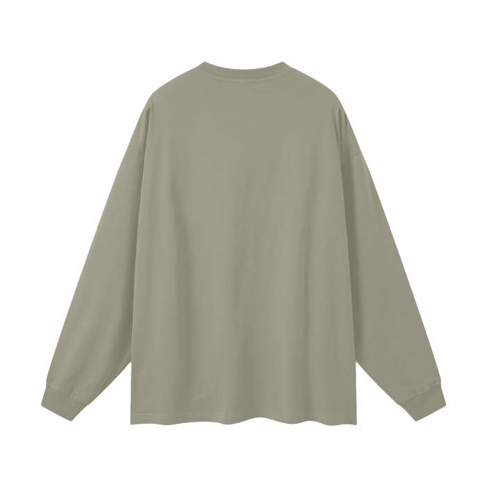 SM Sig. Long Sleeve T-shirt Stone Grey back