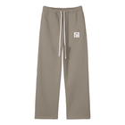 SM Fleece Straight Leg Trousers grey coffee front