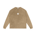 SM Acid Wash Long Sleeve T-shirt honey peach front