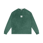 SM Acid Wash Long Sleeve T-shirt dark green back