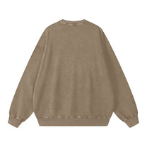 SM Acid Wash Sweatshirt brown back
