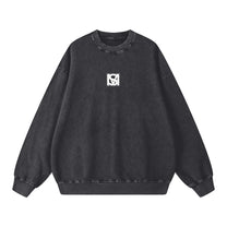 SM Acid Wash Sweatshirt black front