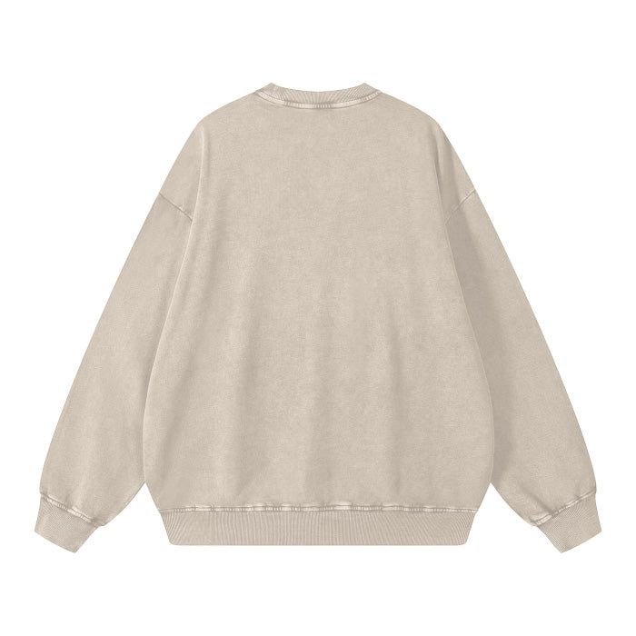 SM Acid Wash Sweatshirt beige back