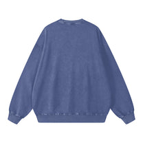SM Acid Wash Sweatshirt blue back