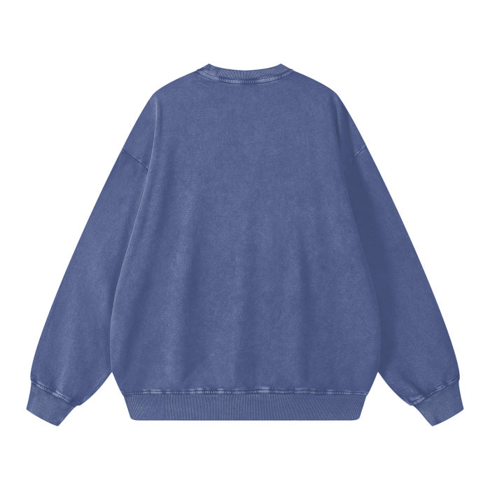 SM Acid Wash Sweatshirt blue back