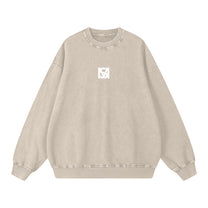 SM Acid Wash Sweatshirt beige front