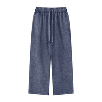 SM Acid Wash Trousers denim blue front