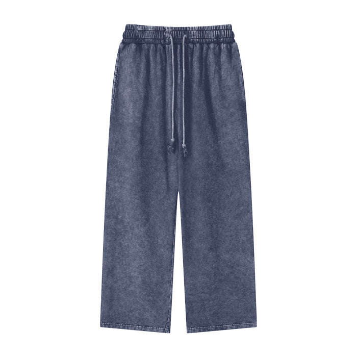 SM Acid Wash Trousers denim blue front