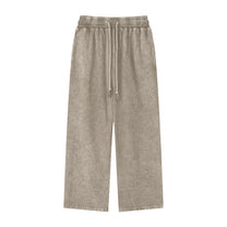 SM Acid Wash Trousers stone grey front