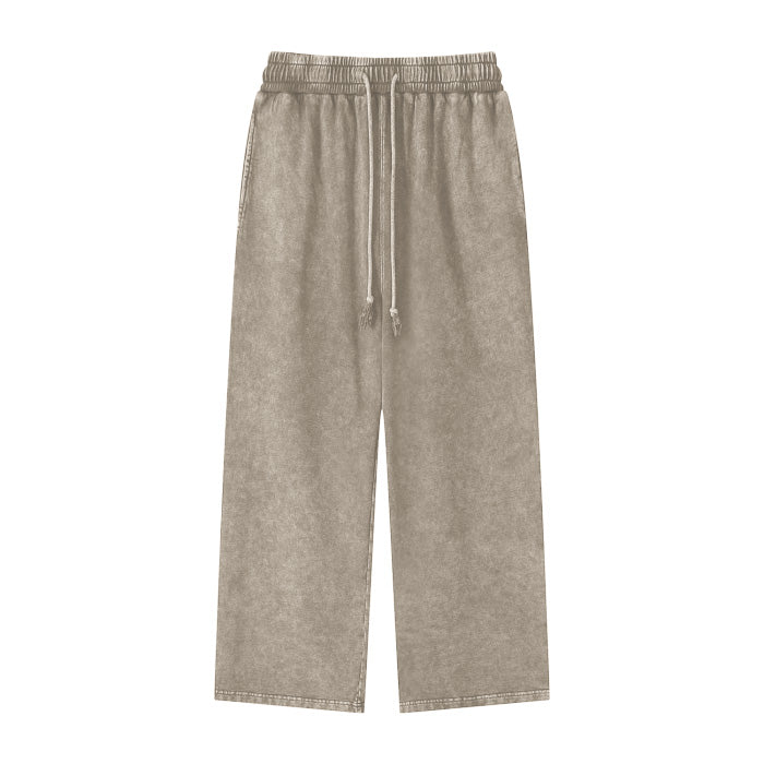 SM Acid Wash Trousers stone grey front