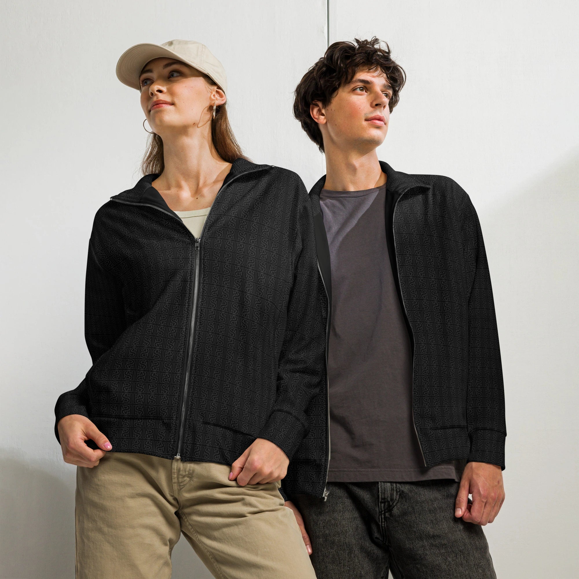 Models wearing SM Jacquard Track Jacket