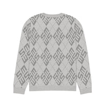 SM Argyle Jacquard Knitted Sweatshirt silver back