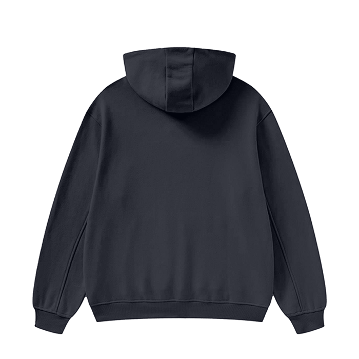 SM Sig. High Neck Fleece Hoodie black back