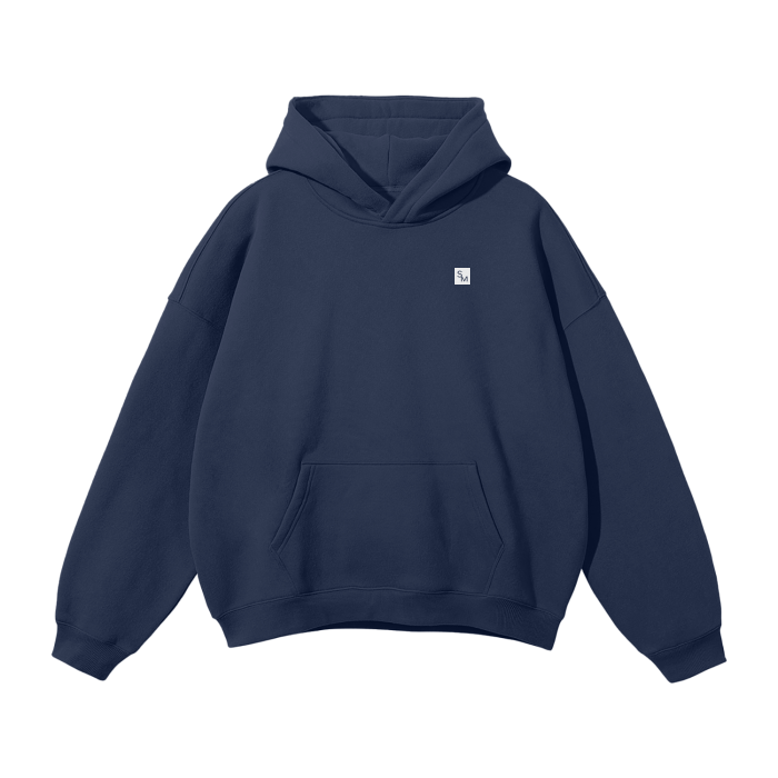 SM Sig. Fleece Hoodie oxford navy front