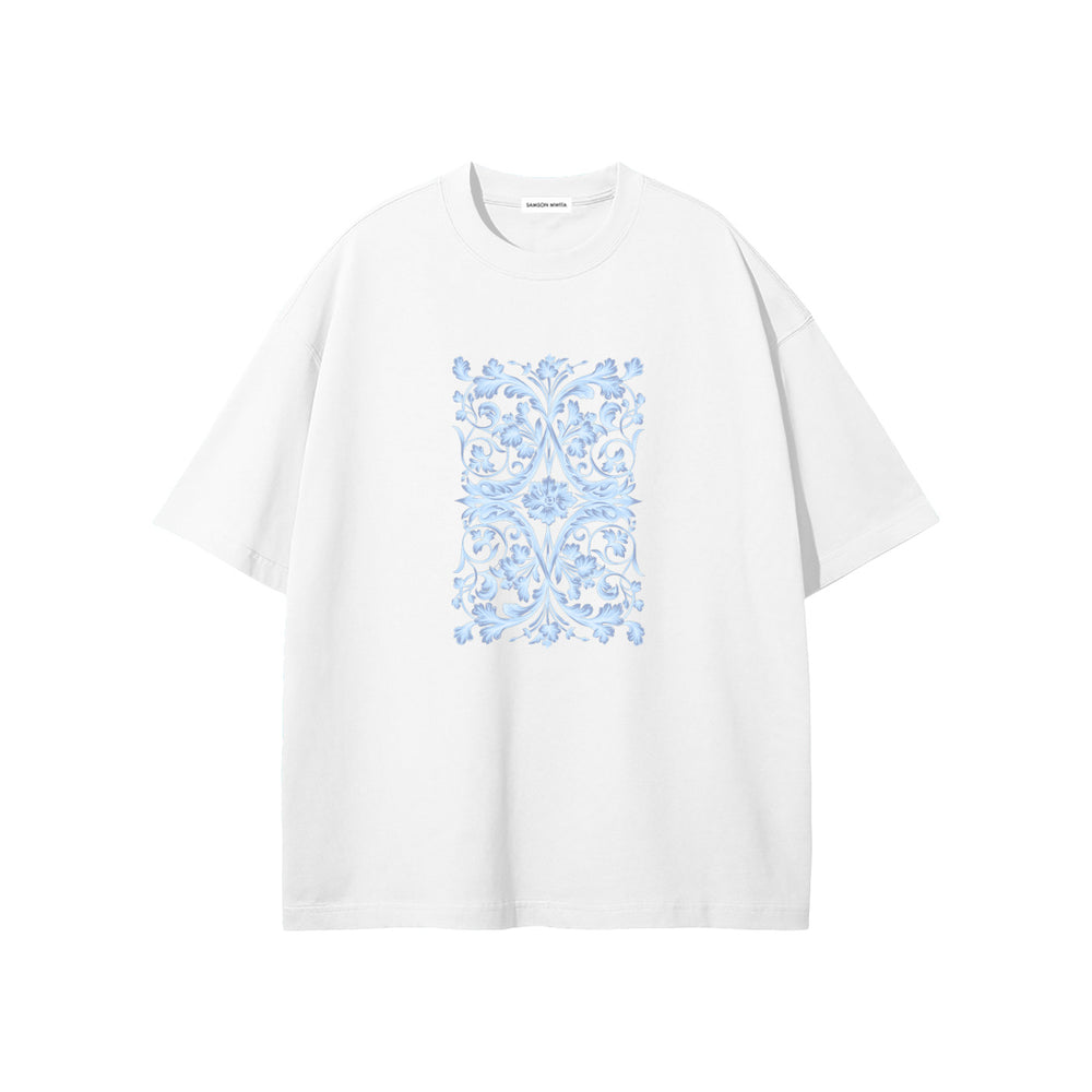 SM Baroque Bloom T-shirt white front