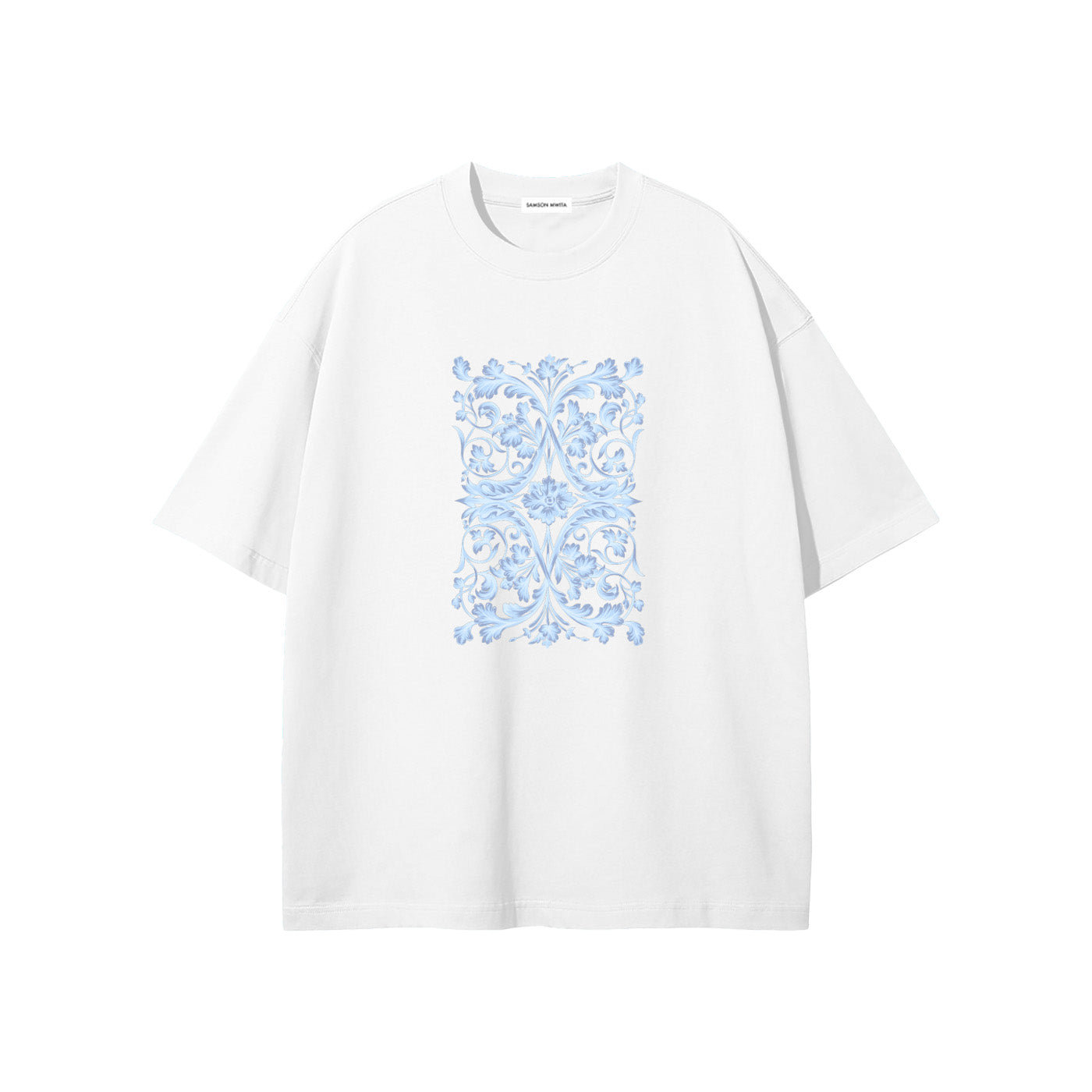 SM Baroque Bloom T-shirt white front