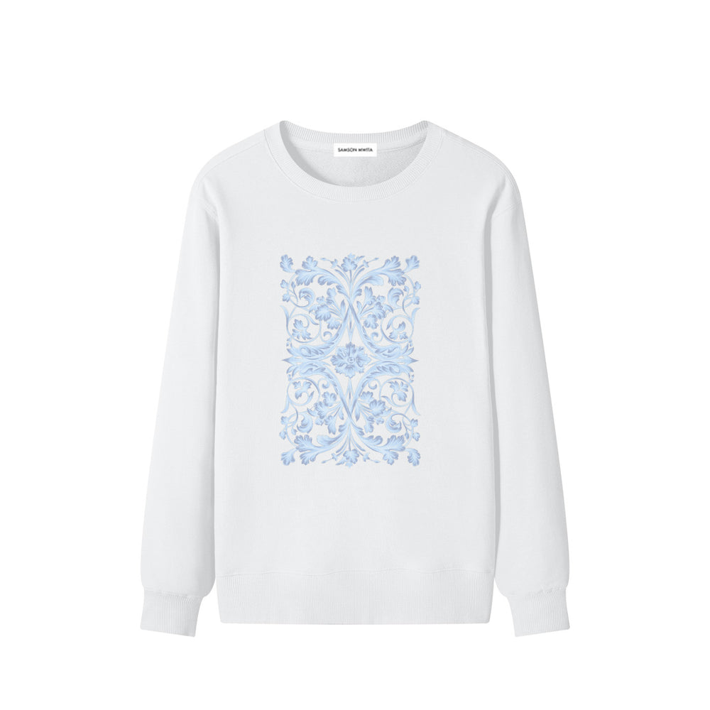 SM Baroque Bloom Sweatshirt white front