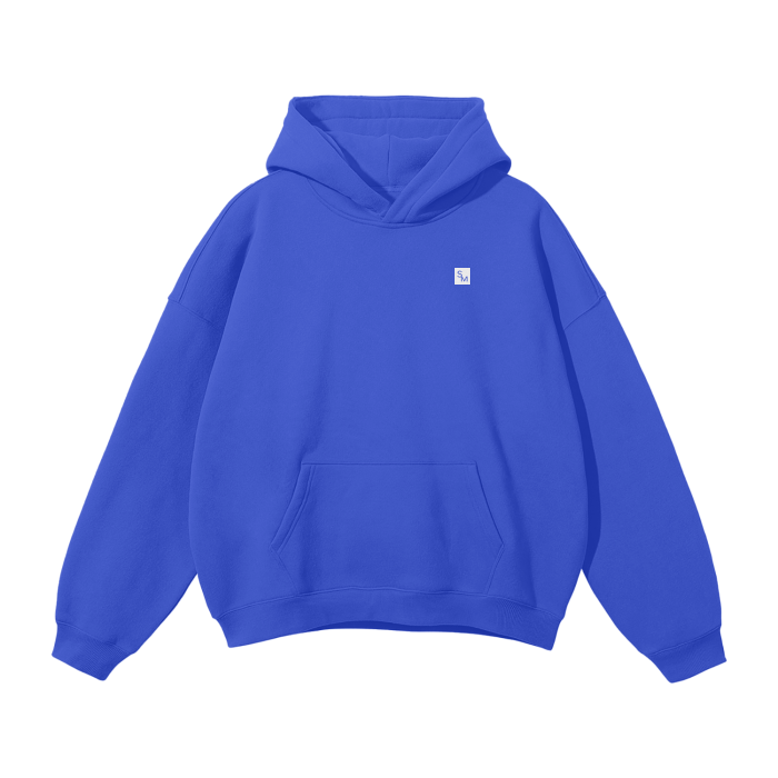SM Sig. Fleece Hoodie Klein Blue Front