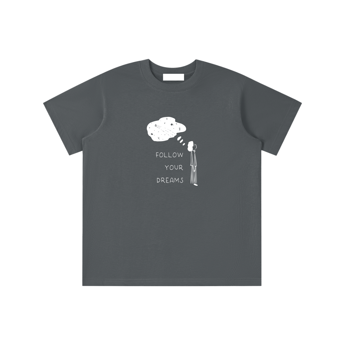 SM Follow Your Dreams Kids T-shirt grey front
