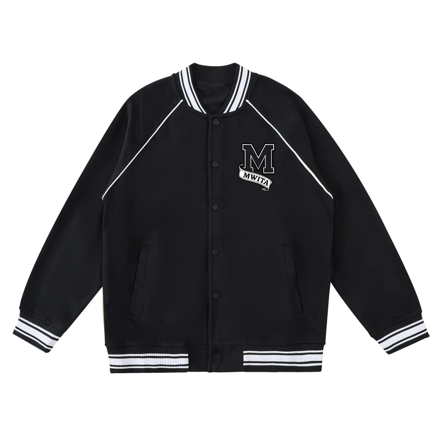 SM Varsity Jacket black front