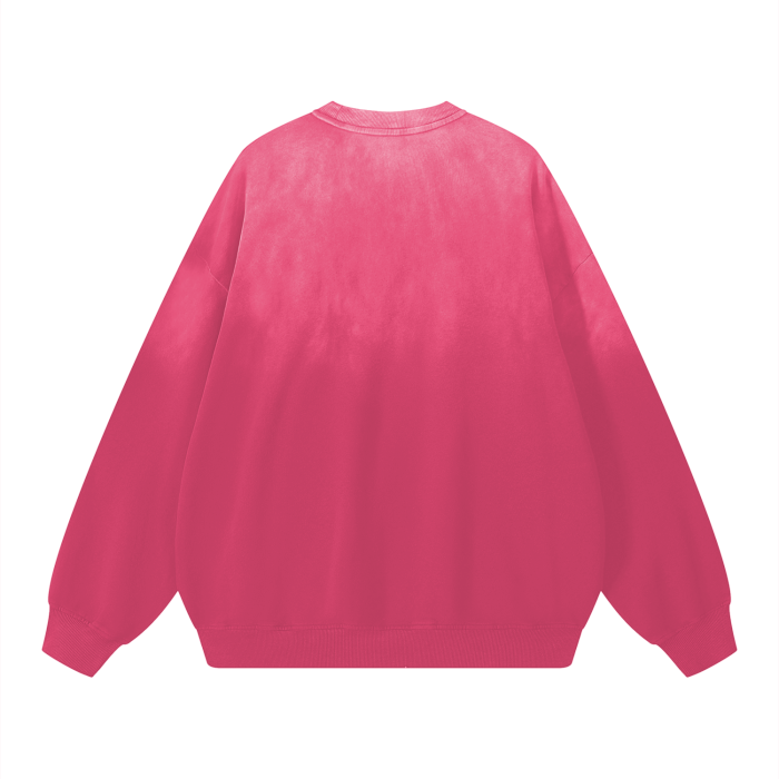 SM Monkey Wash Sweatshirt hot pink back