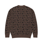 SM Abstract Jacquard Knitted Cardigan brown back