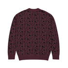 SM Abstract Jacquard Knitted Cardigan burgundy back