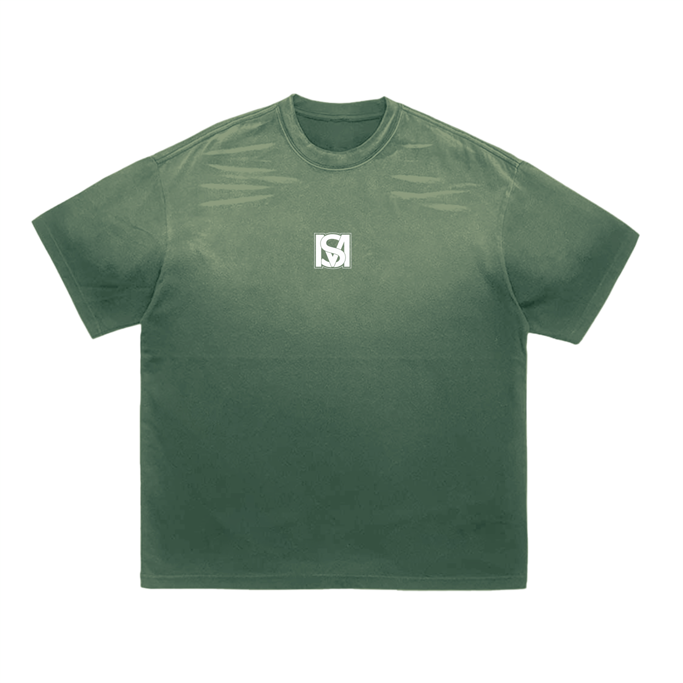 SM Vintage Washed T-Shirt dark green front