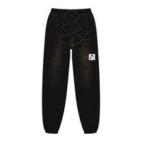 SM Sunfade Fleeced Sweatpants black front