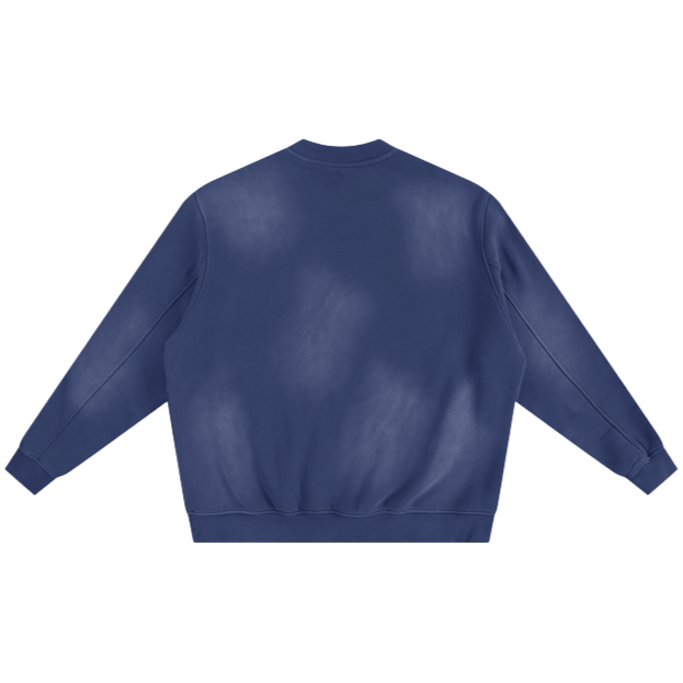 SM Sunfade Fleeced Sweatshirt oxford navy back