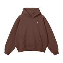 SM Sig. Fleece Hoodie coffee front
