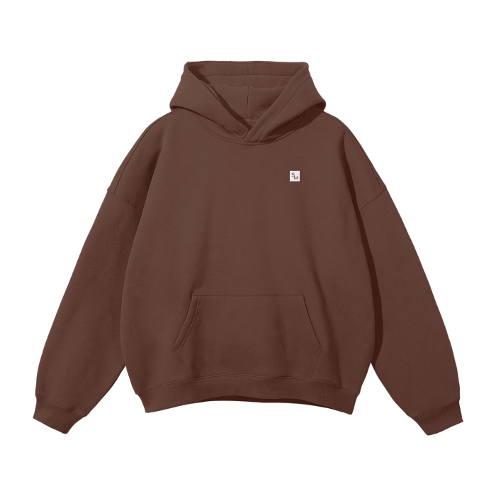 SM Sig. Fleece Hoodie coffee front