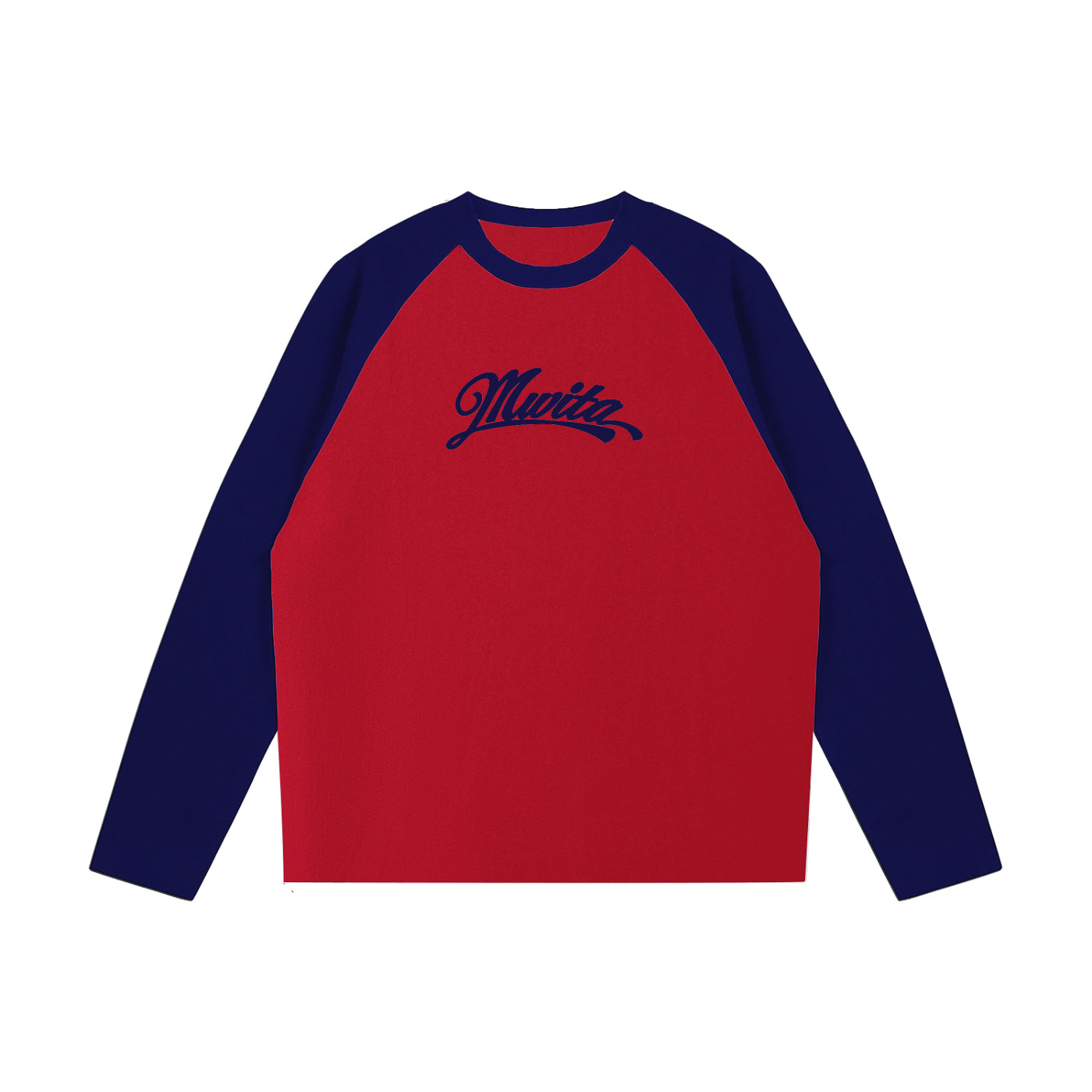 SM Retro Raglan Long-Sleeve T-shirt red front