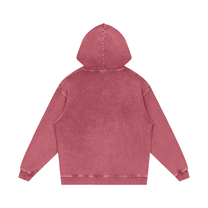 SM Sig. Acid Wash Oversized Hoodie maroon back