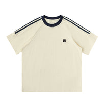 SM Sig. Striped T-shirt beige front