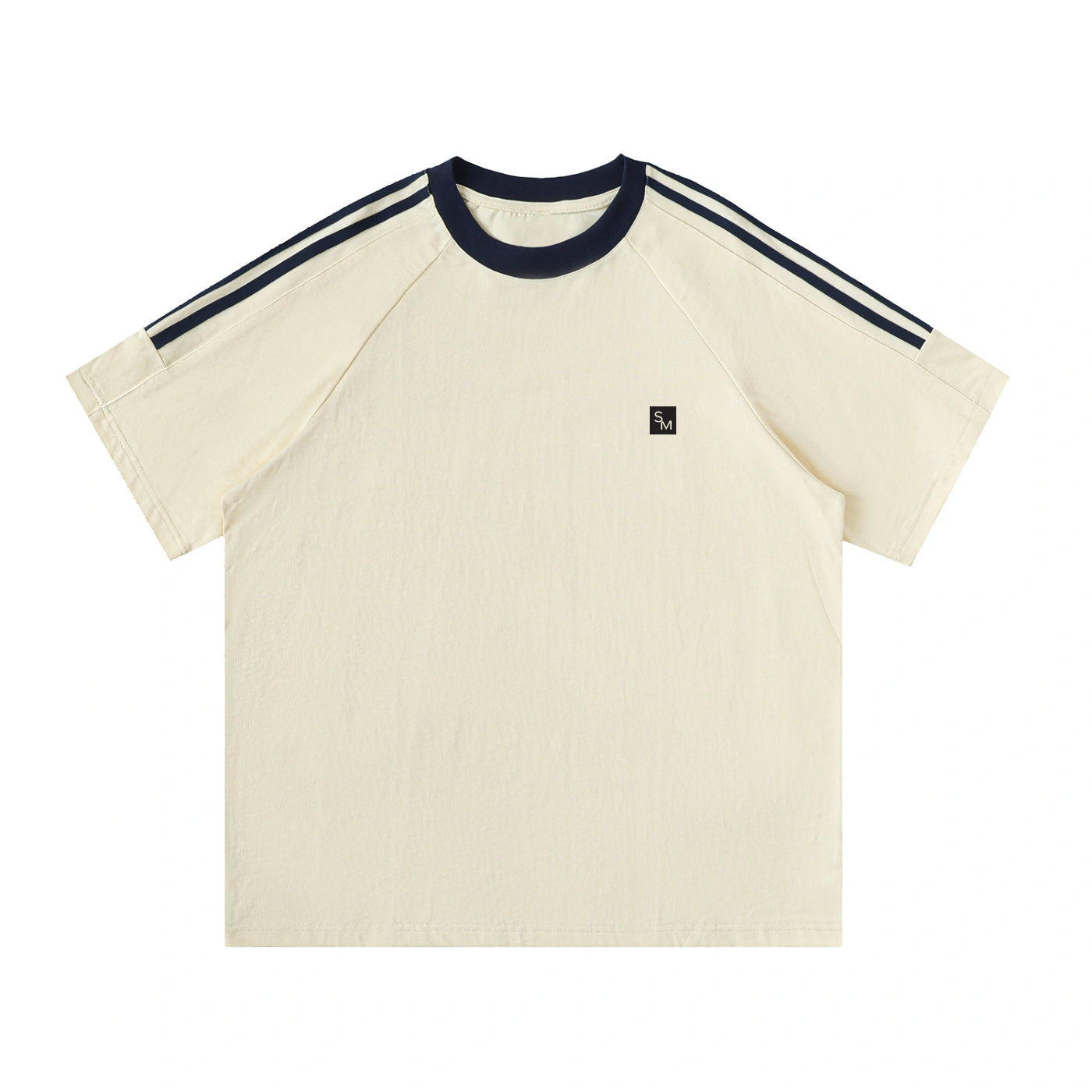 SM Sig. Striped T-shirt beige front