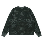 SM Script Camo Long Sleeve T-shirt green back