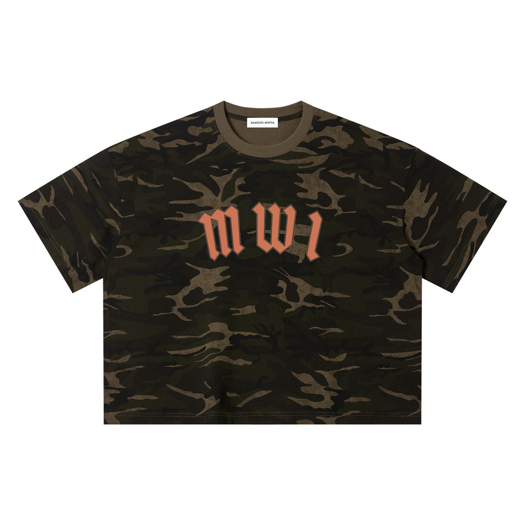 SM Script Camo T-shirt green front